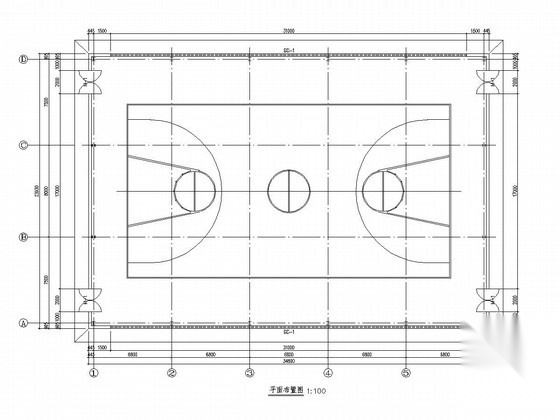 [室内篮球场]单层门式刚架建筑及结构图