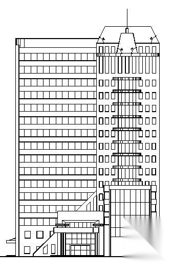 某十五层医院综合楼建筑方案图