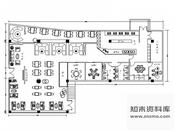 施工图某电影主题餐厅室内装修图含手绘