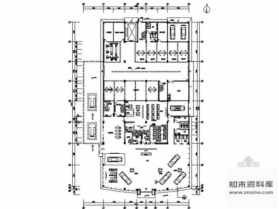 施工图湖北现代风某奔腾汽车4S店室内装修图含效果