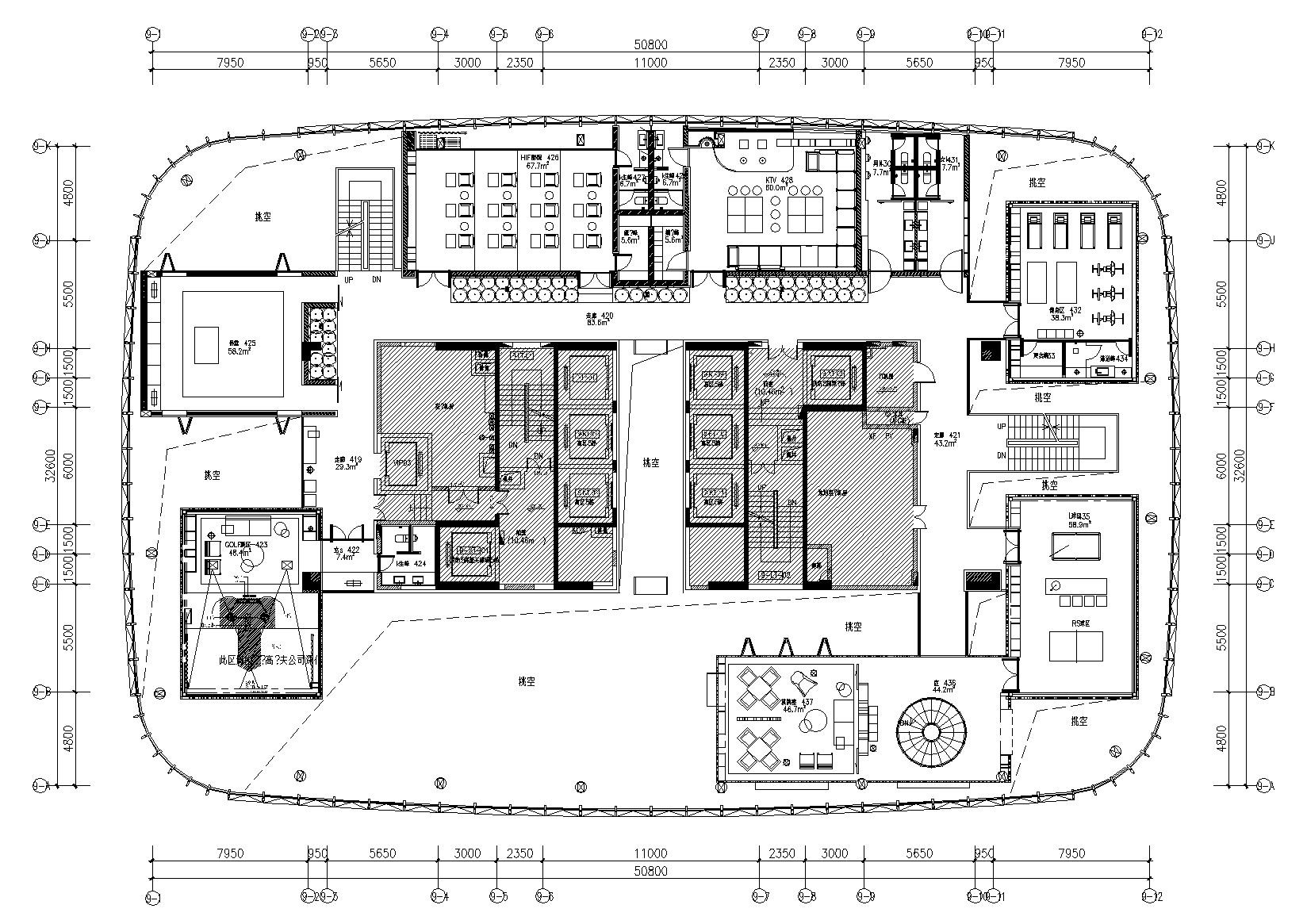 [深圳]鸿荣壹源方中心会所施工图+效果图