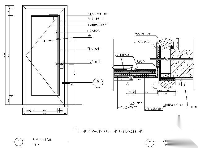 酒店客房入口门 详图 通用节点