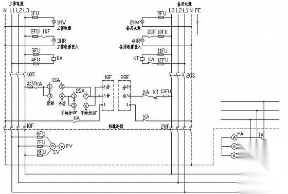 双电源自投自复控制原理图