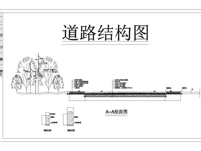 某城市道路景观绿化规划设计cad施工详图