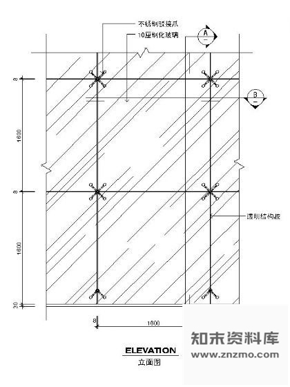 图块/节点玻璃幕墙详图二 节点