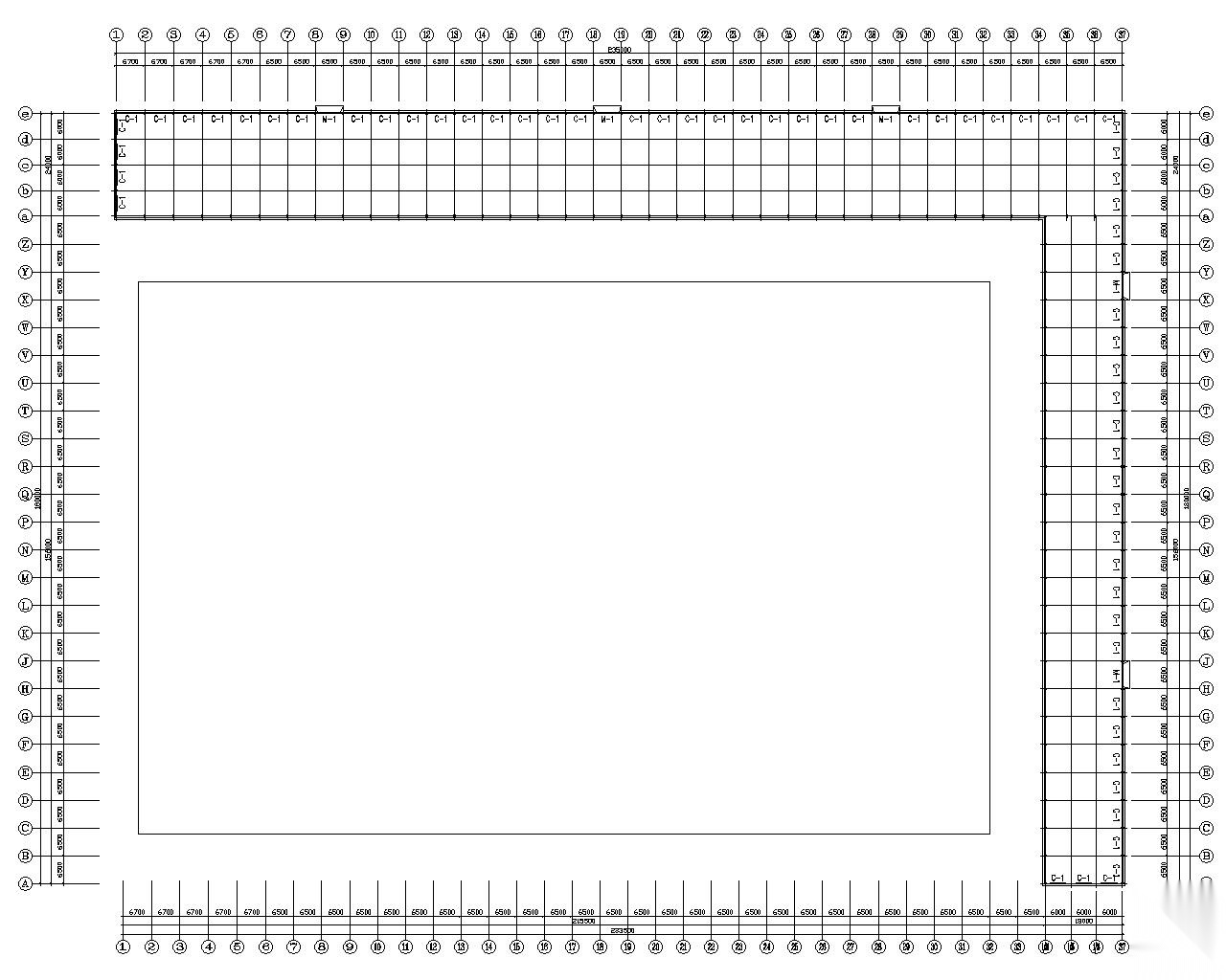 L型单跨钢结构厂房结构施工图（CAD）