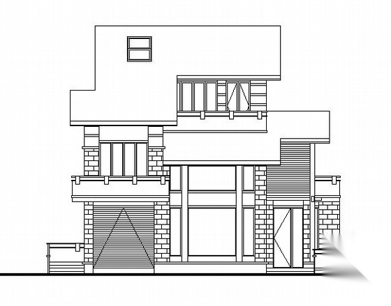 某二层A5型别墅建筑方案图