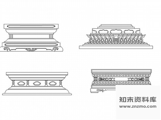 图块/节点各式柱子及室外装饰物CAD图块下载