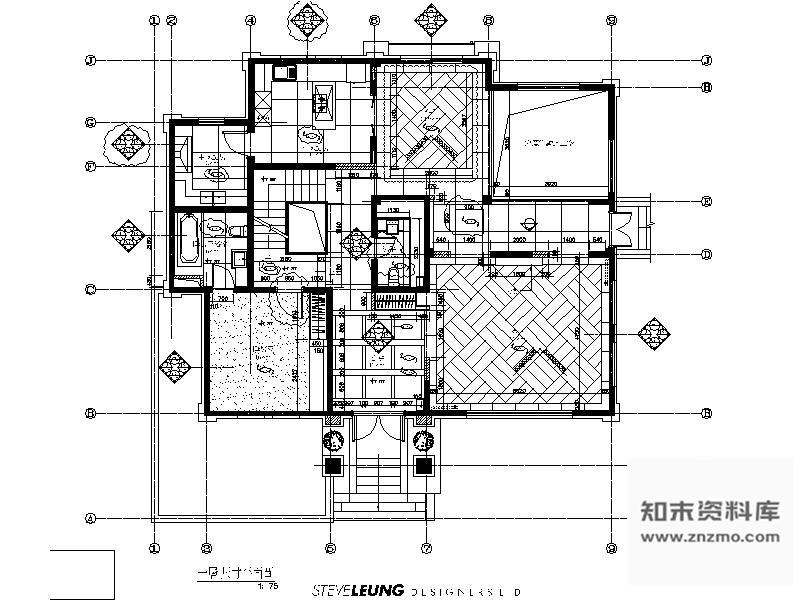 施工图北京某示范单位双层别墅样板房装修图