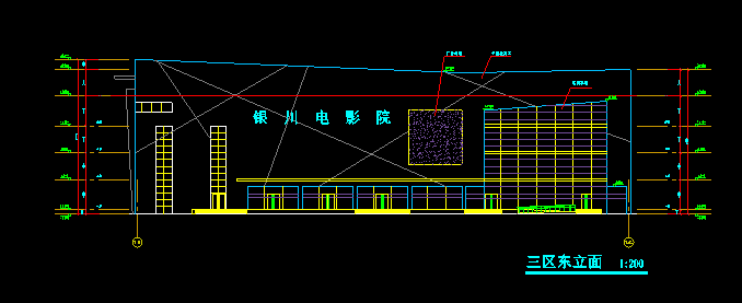 高层圆形平面造型广场建筑施工图