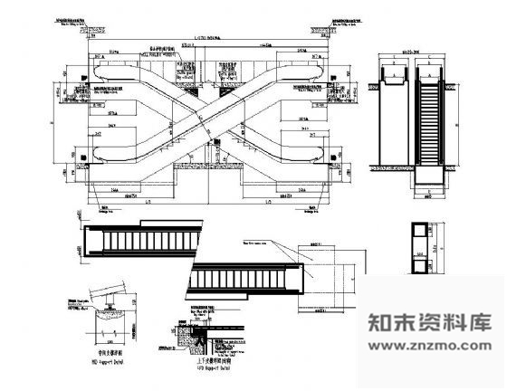 图块/节点自动扶梯详图大样Ⅱ