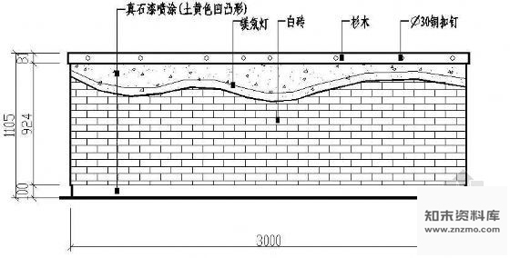 图块/节点服务台立面图15