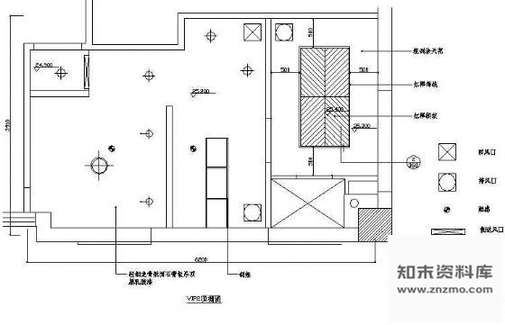 图块/节点VIP房顶棚平面图2