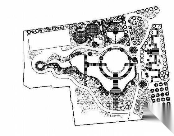 上海某小公园CAD平面图