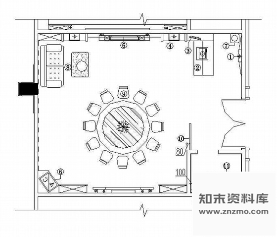 施工图某餐厅包间装修施工图