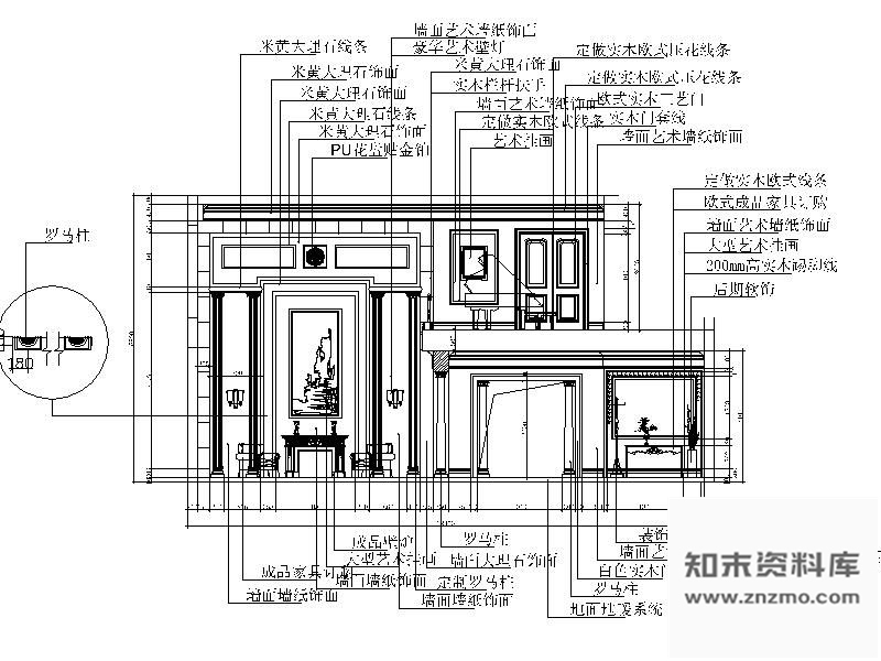 图块/节点客厅立面图I