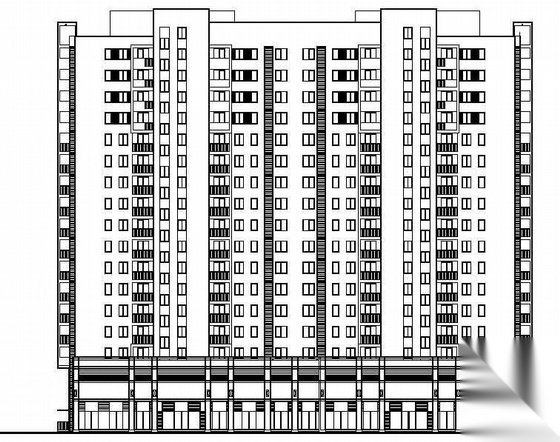 [郑州市]某十八层住宅楼建筑扩初图