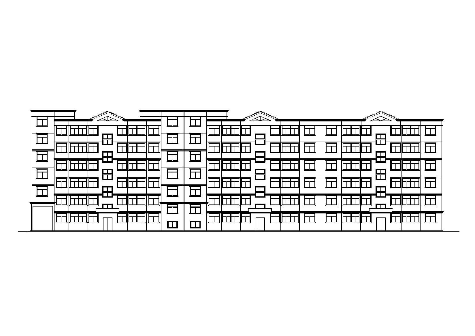 一梯两户多层住宅楼建筑施工图