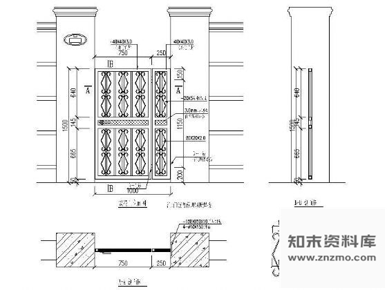 图块/节点入口大门立面5