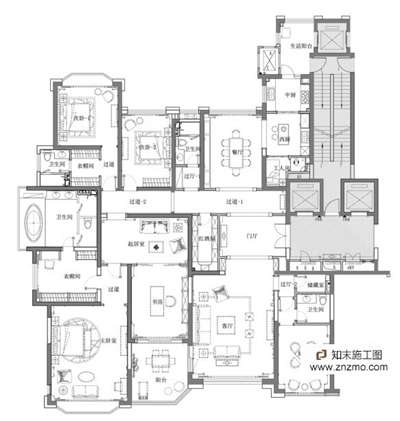 金螳螂设计太原华府9#302单元效果图+施工图