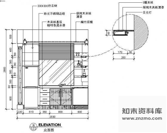 图块/节点厨房立剖面图