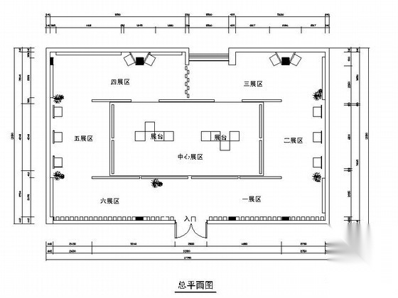 197㎡艺术展厅室内装修图