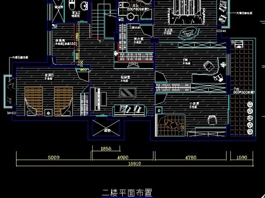 梦泽园2层居室 cad2007