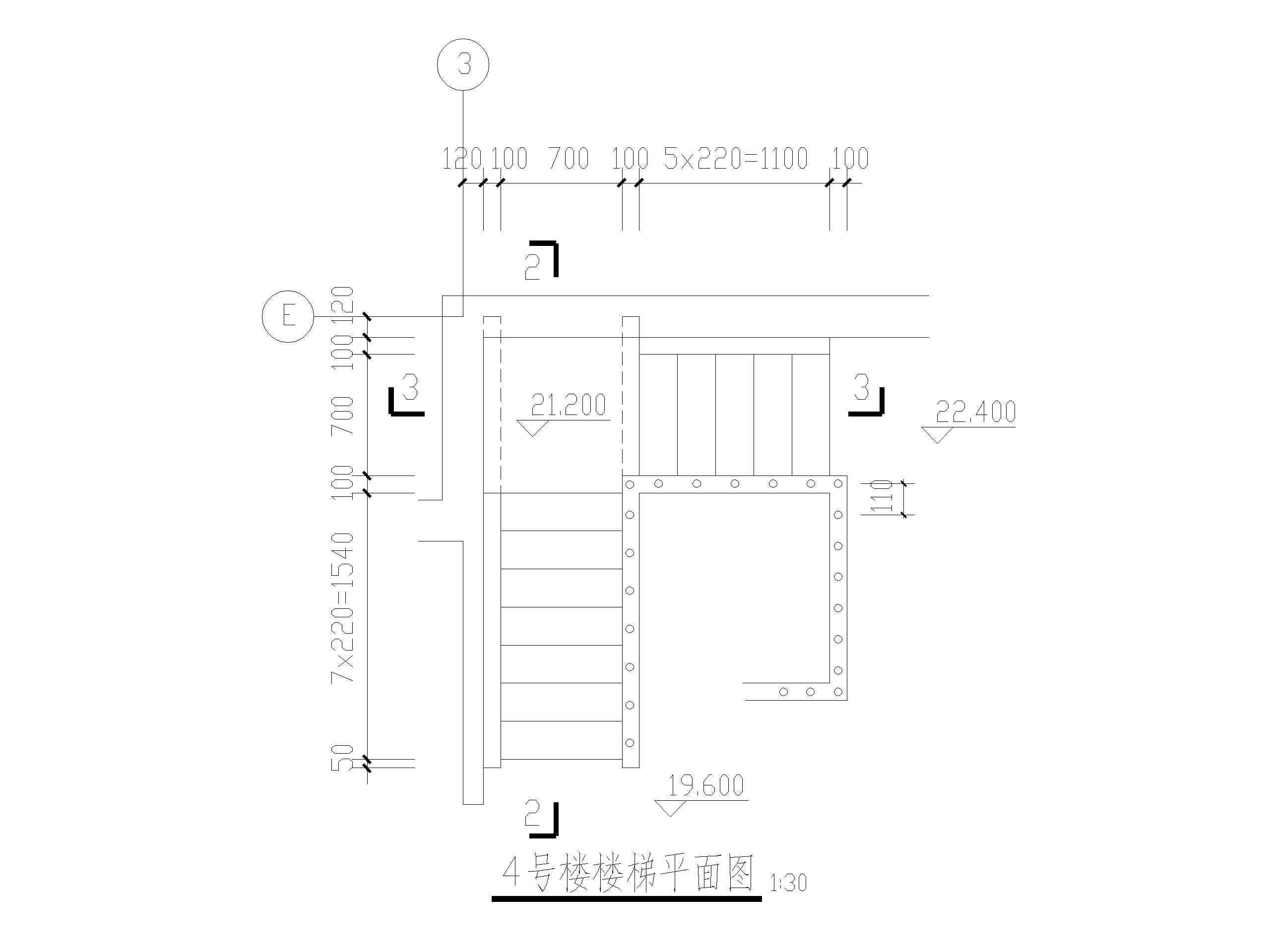 木楼梯节点大样详图CAD 建筑通用节点