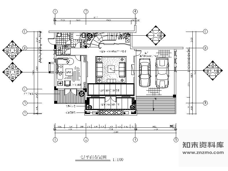 施工图高档经典别墅样板间竣工图