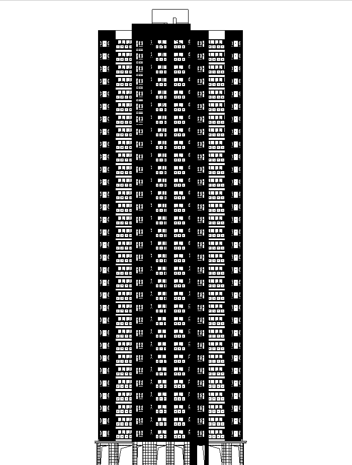 [广东]高层钢筋砼剪力墙住宅建筑施工图（含模型、多栋...