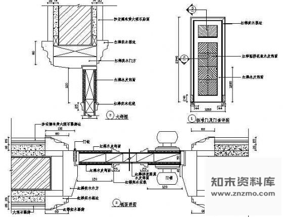 图块/节点标准门及门套详图 通用节点