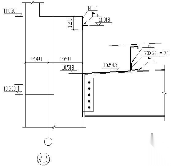 某钢梁与混凝土柱节点构造详图(2) 节点