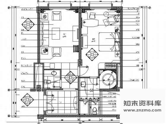 施工图广东某四星酒店豪华套房施工图