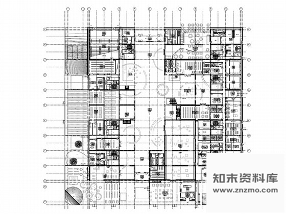 施工图天津省级现代时尚大气的图书馆室内施工图含方案图