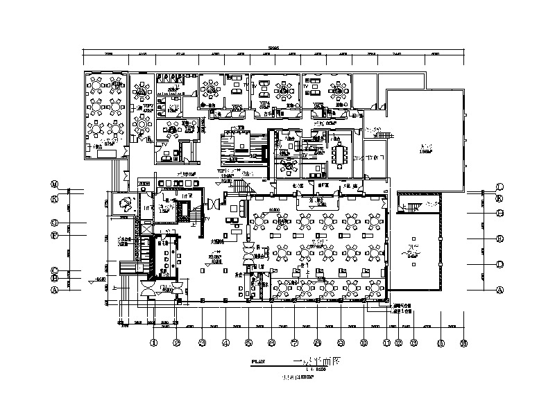 [河南]新中式大酒店中餐厅设计CAD施工图（含效果图）