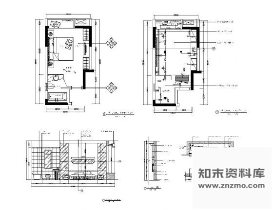 图块/节点样板房卧室装修详图