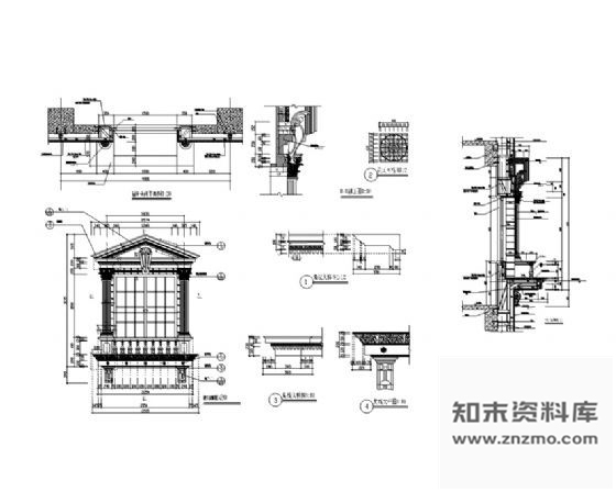 图块/节点欧式建筑窗详图3