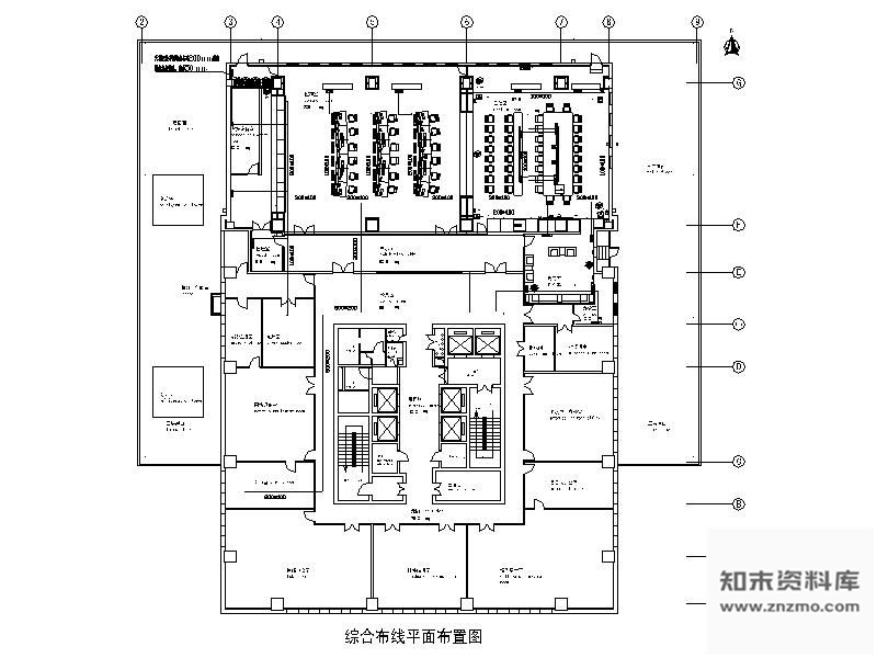 图块/节点某调度中心办公大厅平面