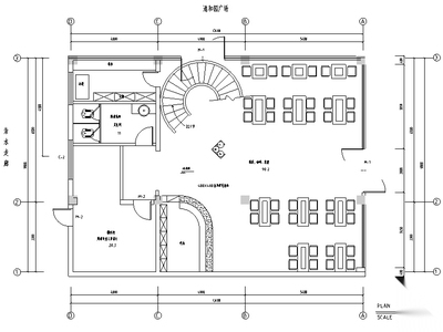 毕兹卡西餐咖啡厅室内装修设计施工图纸