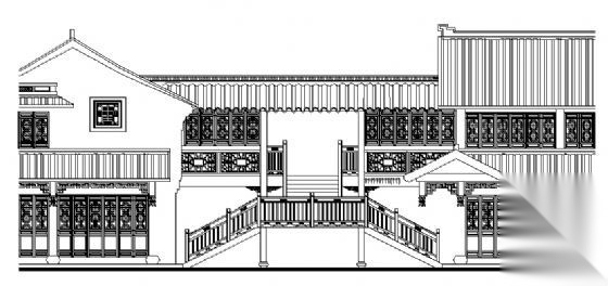 某二层古建搭建引梯工程施工图