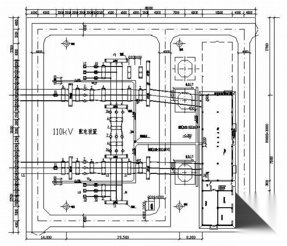 陕西某110KV变电站户外设备安装电气施工图