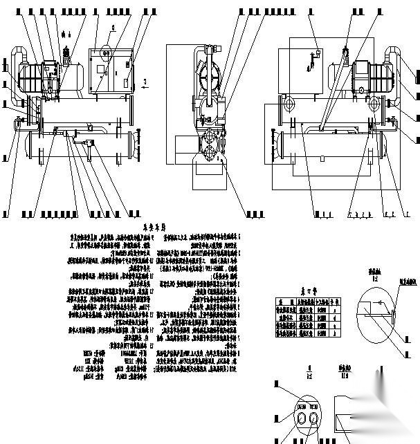 水冷中温螺杆冷水机组详图