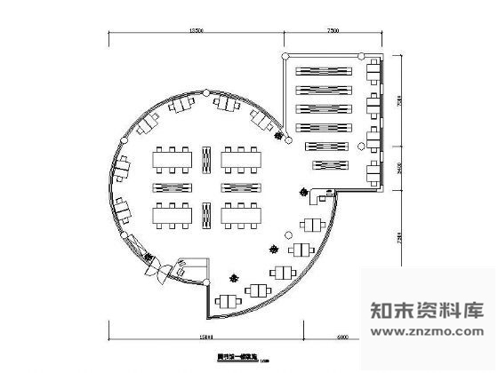 图块/节点图书馆平面设计图