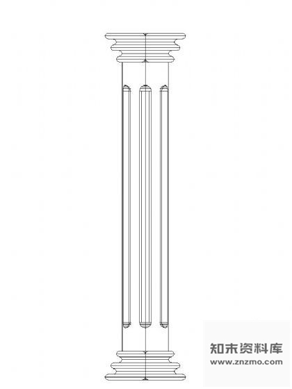 图块/节点CAD罗马柱三维图块
