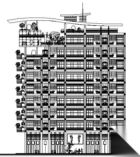 某十一层住宅楼建筑方案图