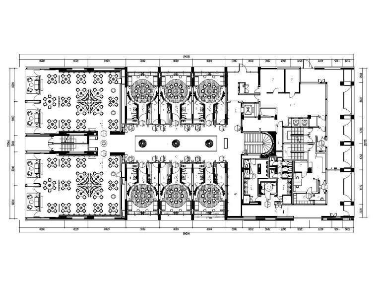 厦门金螳螂——大型新中式餐厅装修施工图附效果图+ppt文案