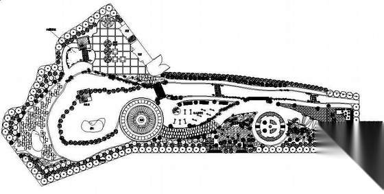 某公园景观植物配置平面图