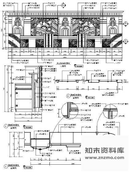 图块/节点某宾馆总台详图 家具节点