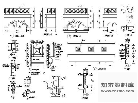 图块/节点欧式别墅露台详图