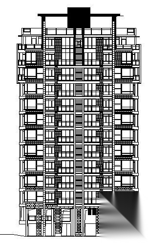 某十二层住宅楼建筑设计方案图